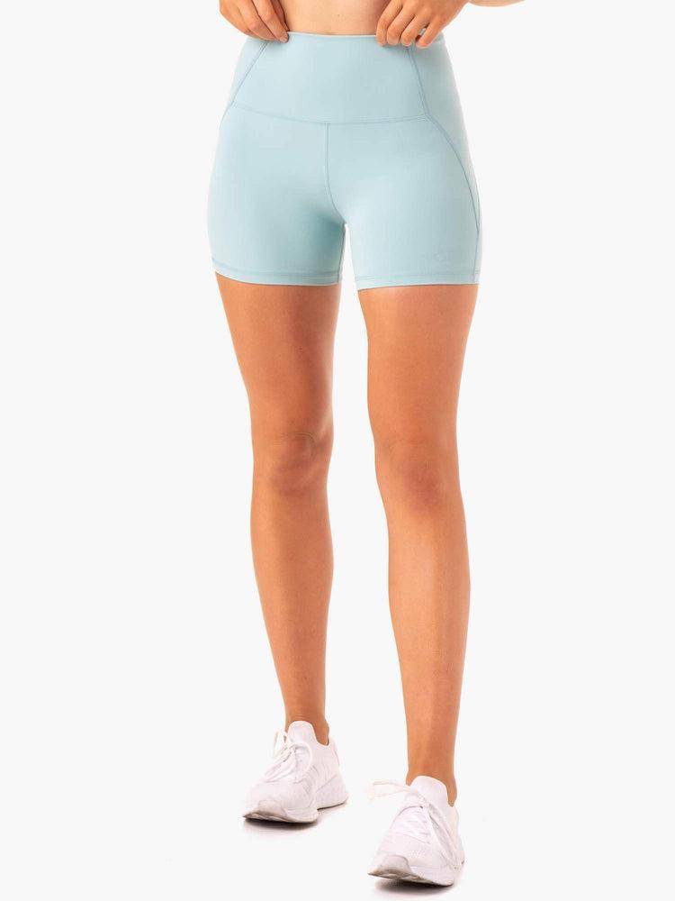 Szorty Damskie Ryderwear Women Shorts Sola High Waisted Niebieskie | PL1983PQ