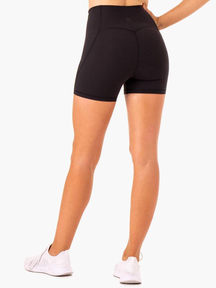 Szorty Damskie Ryderwear Women Shorts Sola High Waisted Czarne | PL2149ZG