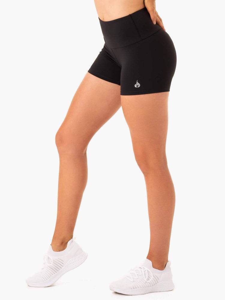 Szorty Damskie Ryderwear Women Shorts Staples Scrunch Bum Booty Czarne | PL1948QZ