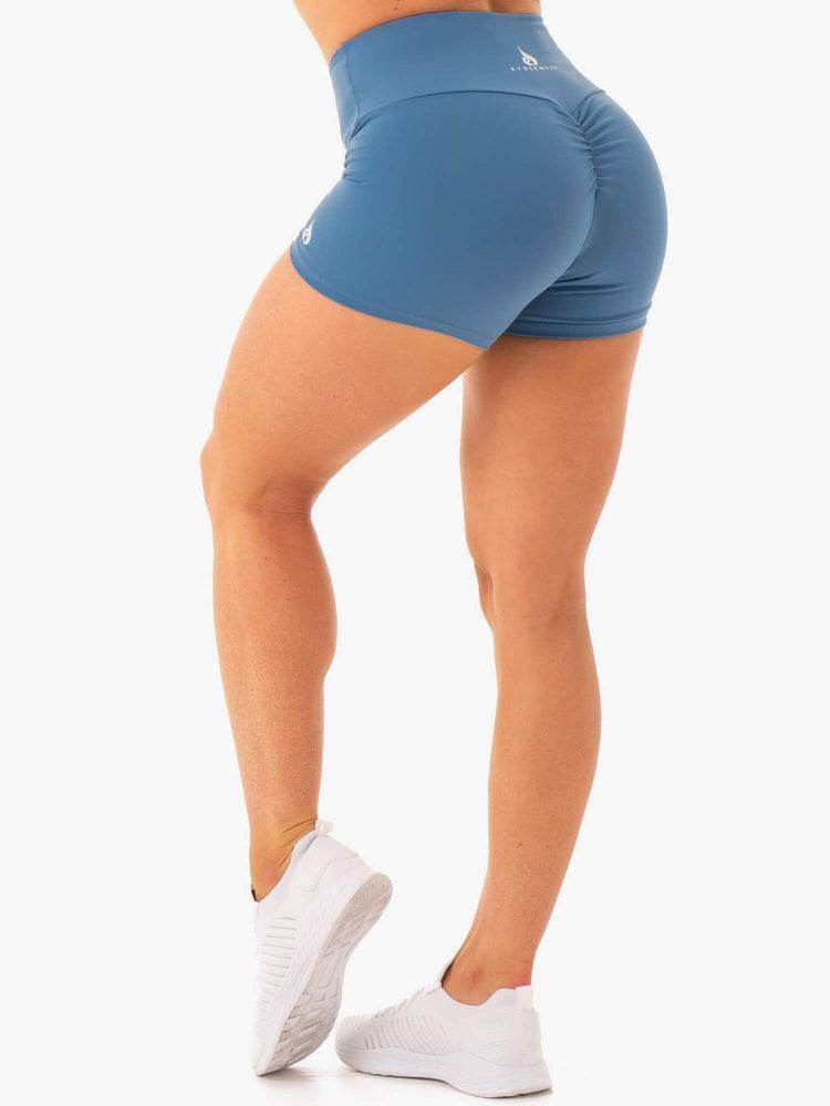 Szorty Damskie Ryderwear Women Shorts Staples Scrunch Bum Booty Szare Niebieskie | PL1986DN