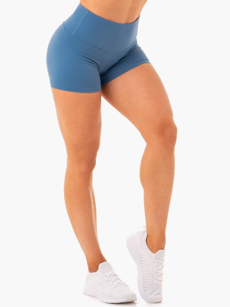 Szorty Damskie Ryderwear Women Shorts Staples Scrunch Bum Booty Szare Niebieskie | PL1986DN