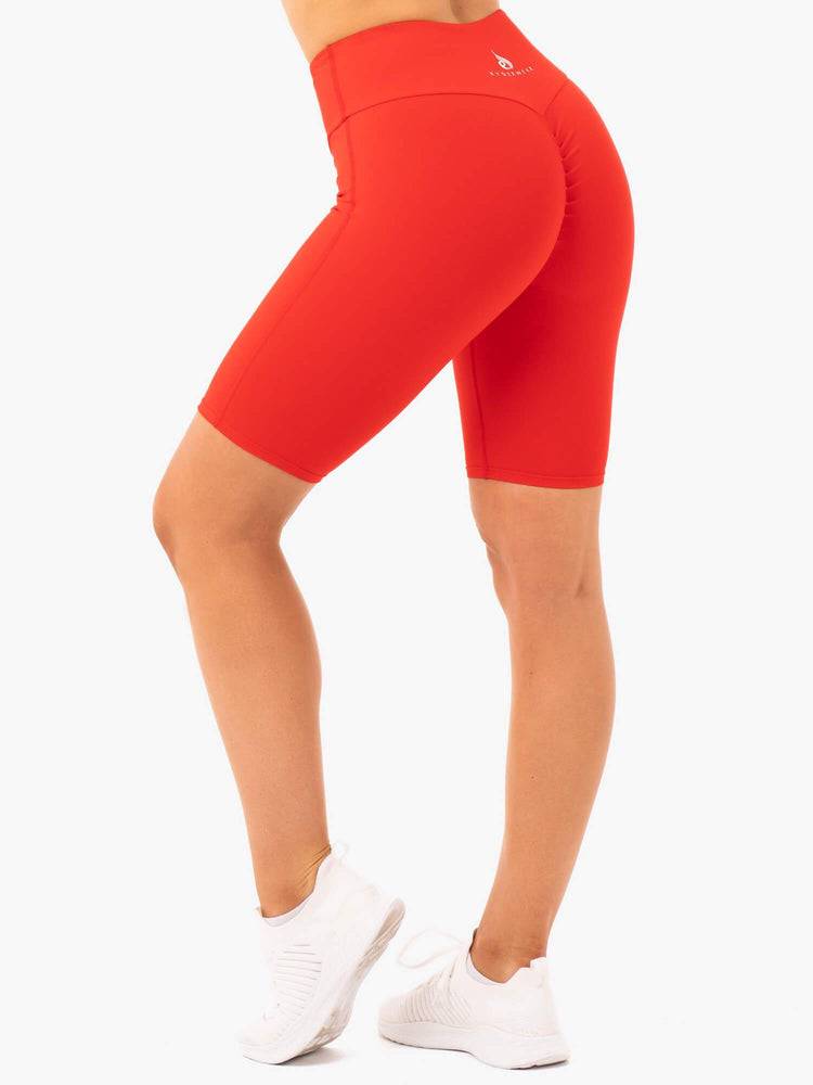 Szorty Damskie Ryderwear Women Shorts Staples Bike Czerwone | PL2003RW