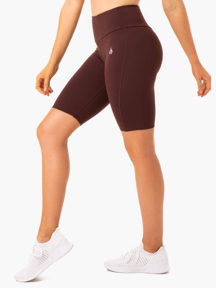 Szorty Damskie Ryderwear Women Shorts Staples Scrunch Bum Bike Czekolada | PL2009PQ