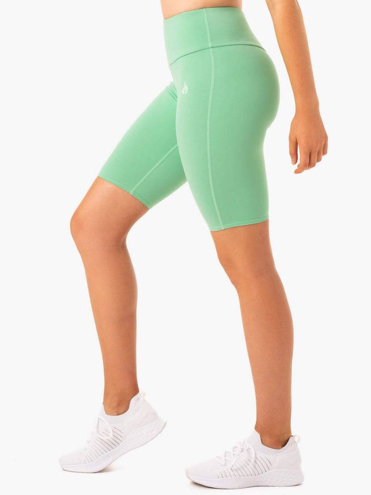 Szorty Damskie Ryderwear Women Shorts Staples Scrunch Bum Bike Zielone | PL2036AP