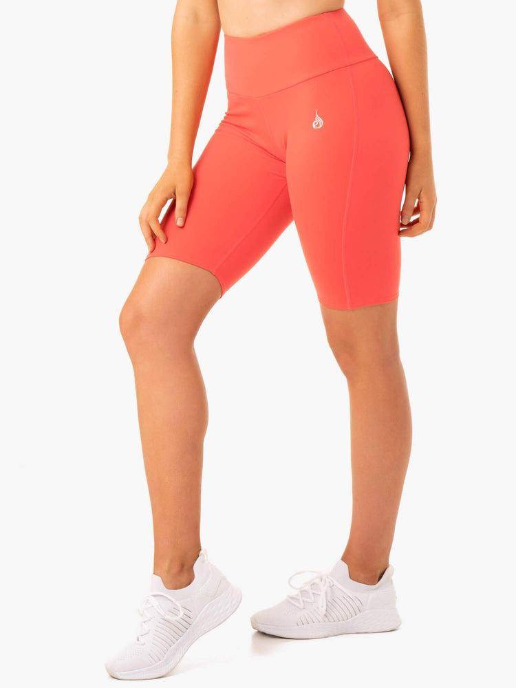 Szorty Damskie Ryderwear Women Shorts Staples Scrunch Bum Bike Koralowe | PL2040GL