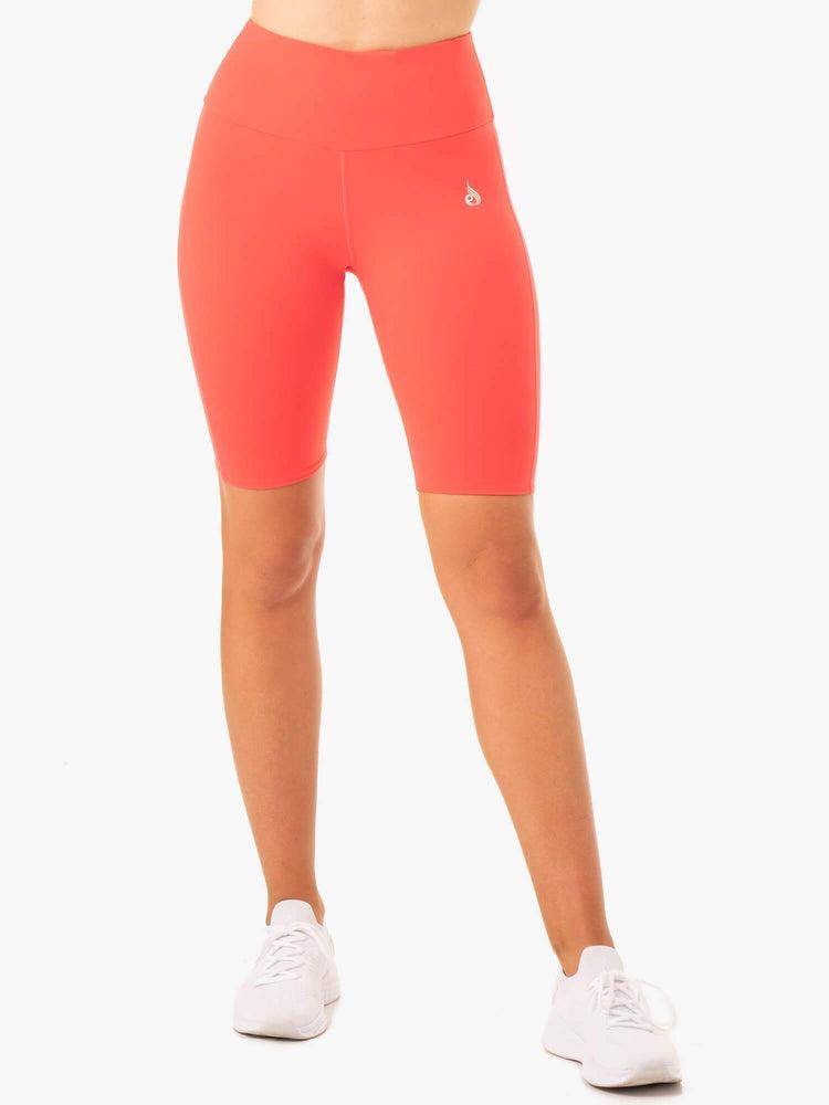 Szorty Damskie Ryderwear Women Shorts Staples Scrunch Bum Bike Koralowe | PL2040GL