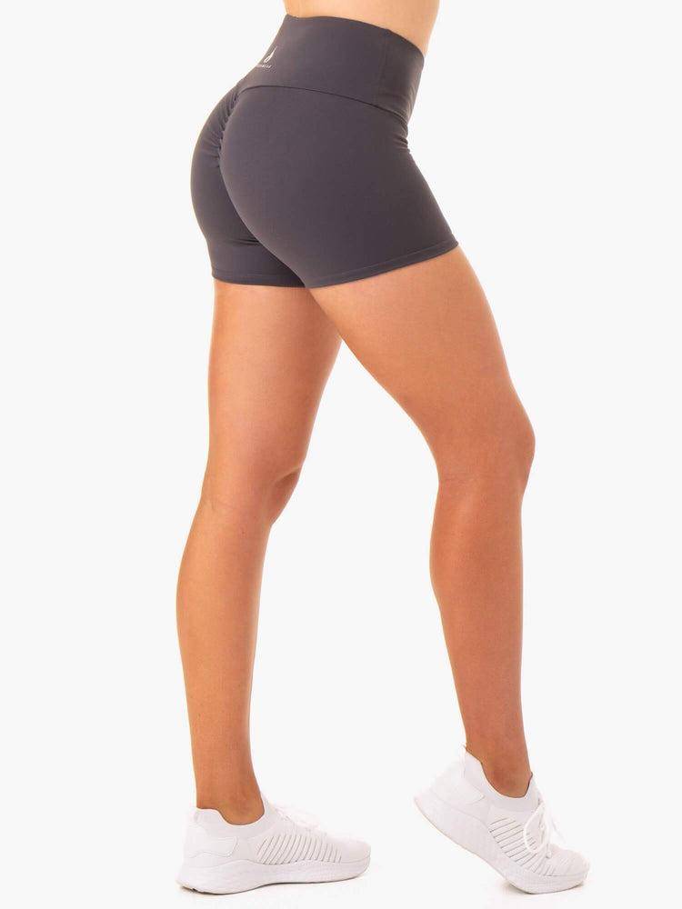 Szorty Damskie Ryderwear Women Shorts Staples Scrunch Bum Booty Szare | PL2132EX