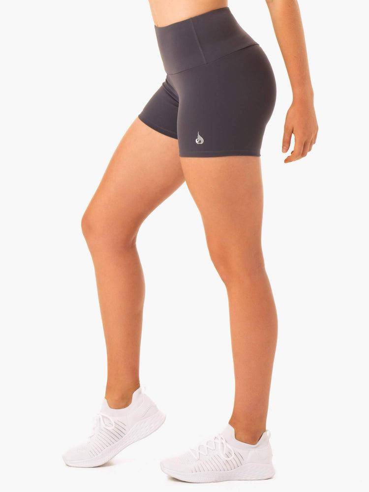 Szorty Damskie Ryderwear Women Shorts Staples Scrunch Bum Booty Szare | PL2132EX