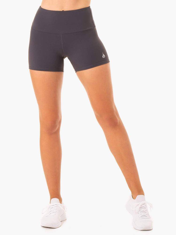 Szorty Damskie Ryderwear Women Shorts Staples Scrunch Bum Booty Szare | PL2132EX