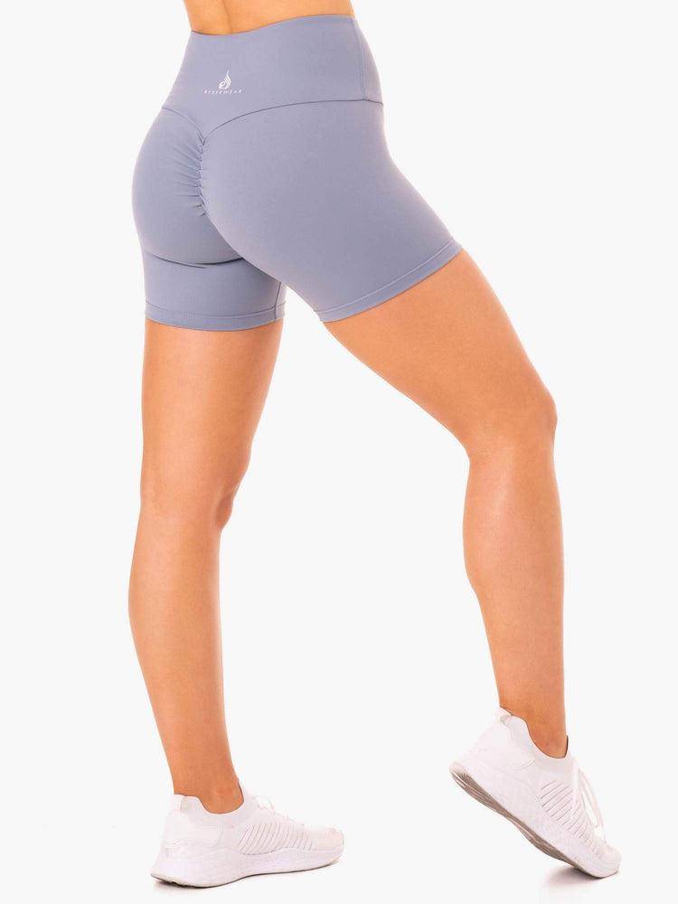 Szorty Damskie Ryderwear Women Shorts Staples Scrunch Bum Mid Length Szare | PL2142DN