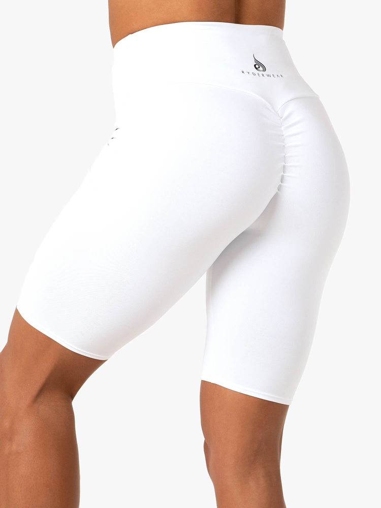 Szorty Damskie Ryderwear Women Shorts Staples Bike Białe | PL2144GL