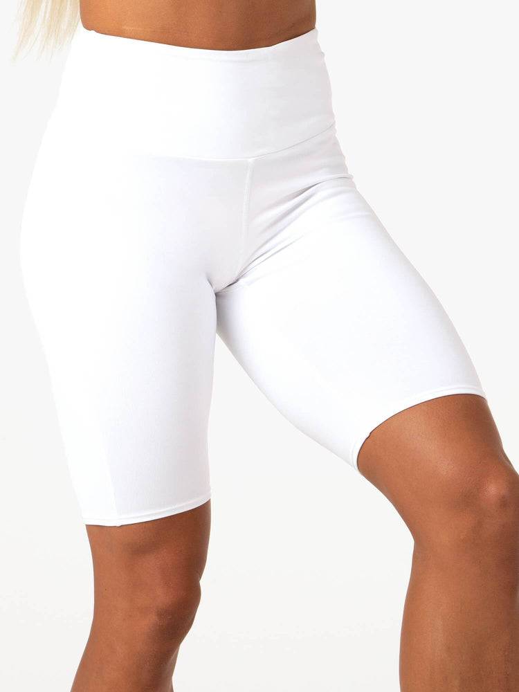 Szorty Damskie Ryderwear Women Shorts Staples Bike Białe | PL2144GL