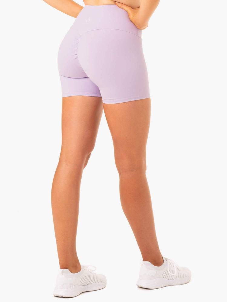 Szorty Damskie Ryderwear Women Shorts Staples Scrunch Bum Mid Length Fioletowe | PL2174LH