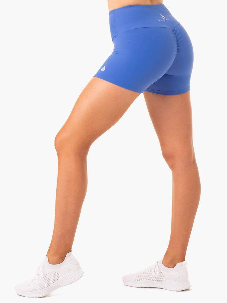 Szorty Damskie Ryderwear Women Shorts Staples Scrunch Bum Booty Niebieskie | PL2175ZG