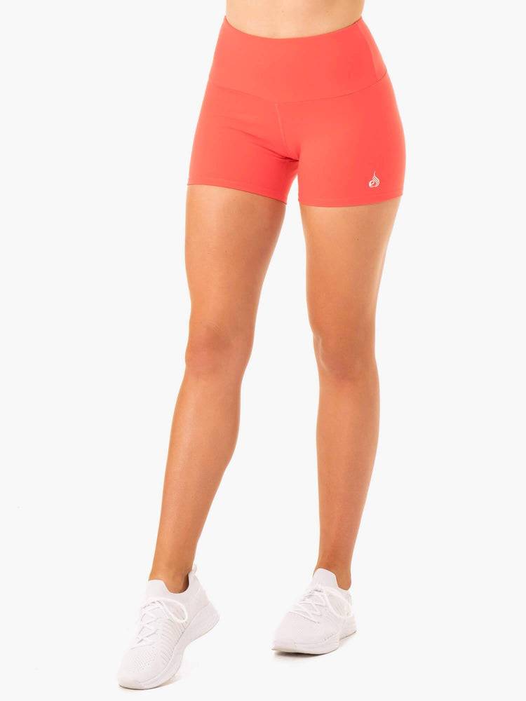 Szorty Damskie Ryderwear Women Shorts Staples Scrunch Bum Booty Koralowe | PL2177CE