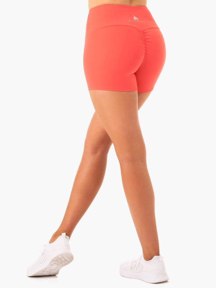 Szorty Damskie Ryderwear Women Shorts Staples Scrunch Bum Booty Koralowe | PL2177CE