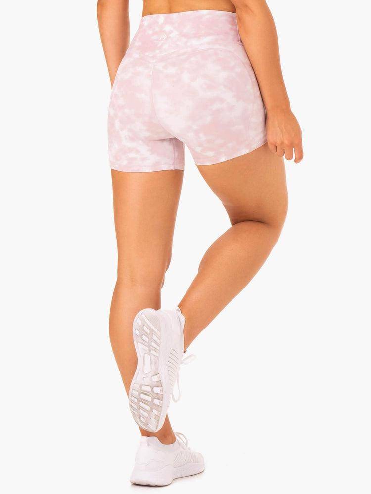 Szorty Damskie Ryderwear Women Shorts Tie Dye Mid Length Fioletowe Różowe | PL2161YU