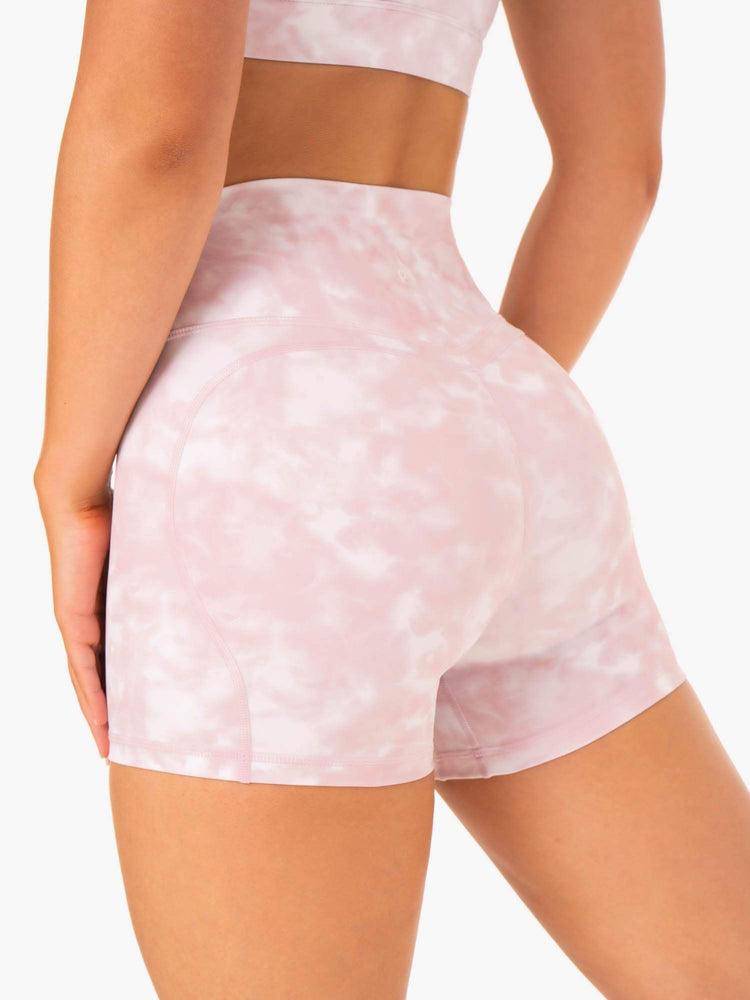 Szorty Damskie Ryderwear Women Shorts Tie Dye Mid Length Fioletowe Różowe | PL2161YU