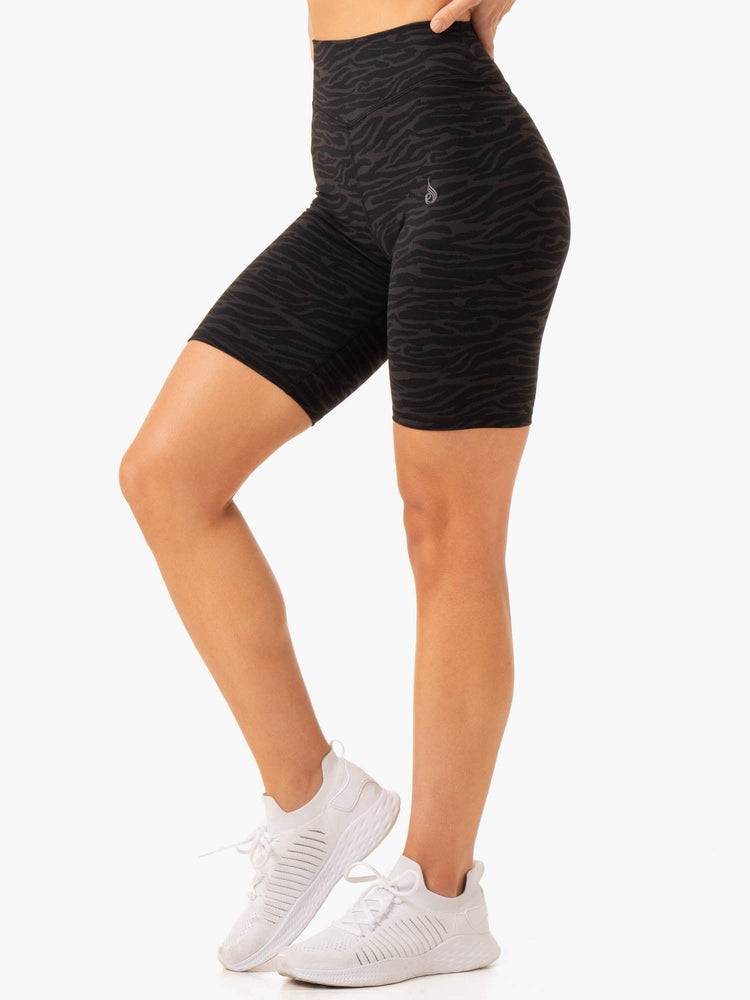 Szorty Damskie Ryderwear Women Shorts Transform Mid Length Czarne | PL2056TV