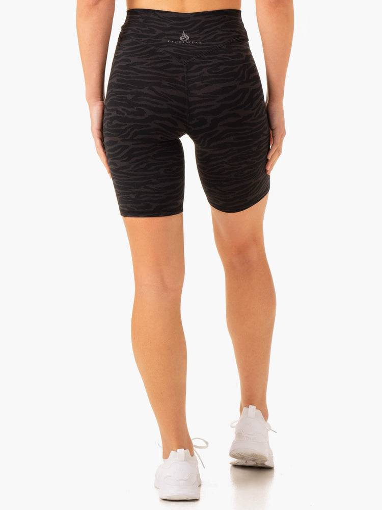 Szorty Damskie Ryderwear Women Shorts Transform Mid Length Czarne | PL2056TV