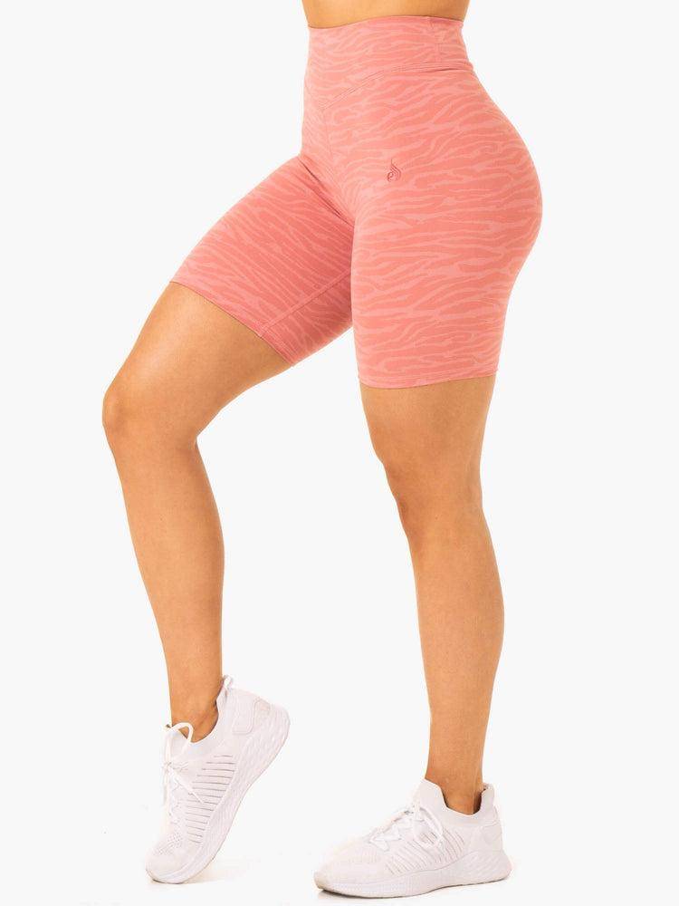 Szorty Damskie Ryderwear Women Shorts Transform Mid Length Różowe | PL2072XF