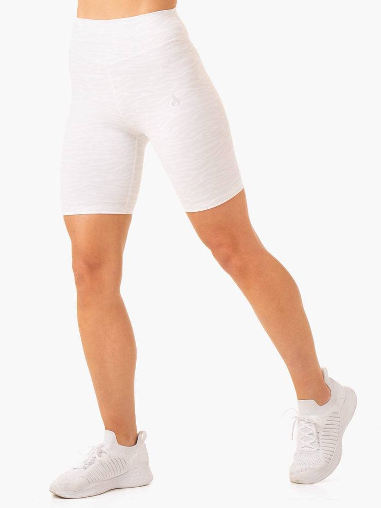 Szorty Damskie Ryderwear Women Shorts Transform Mid Length Białe | PL2089SO