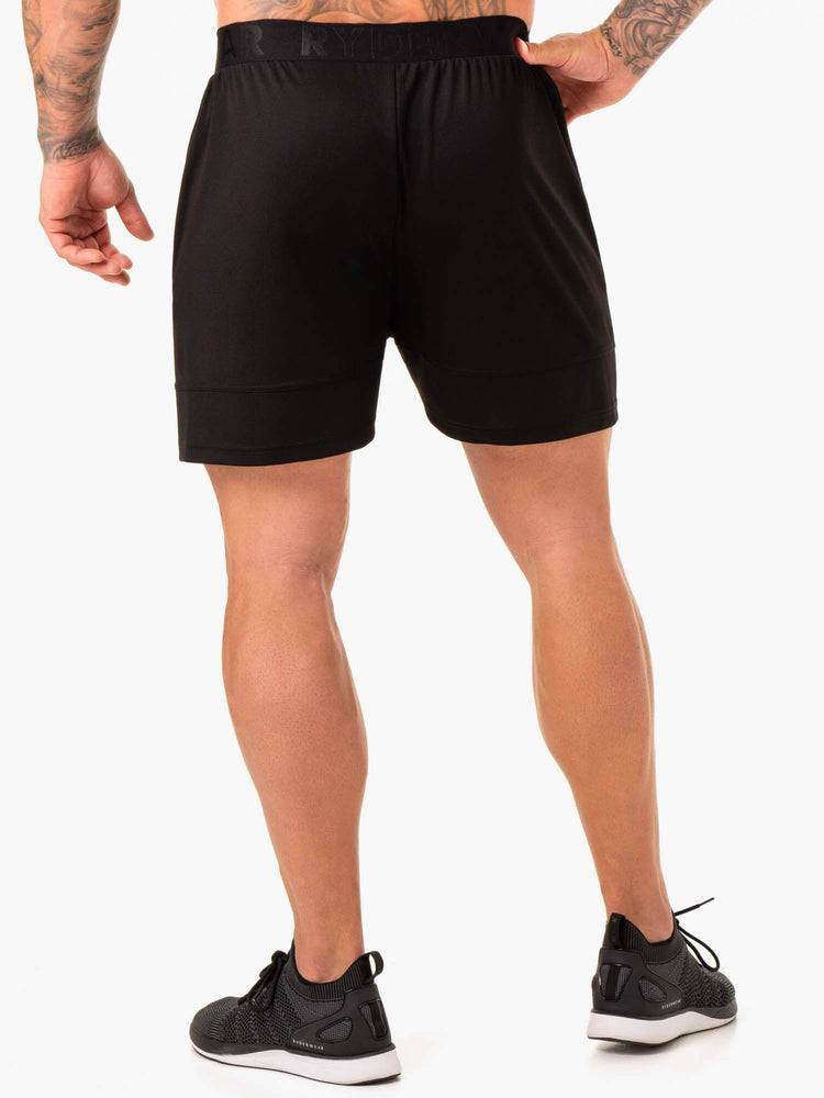 Szorty Męskie Ryderwear Men Shorts Action Mesh Czarne | PL2814AP