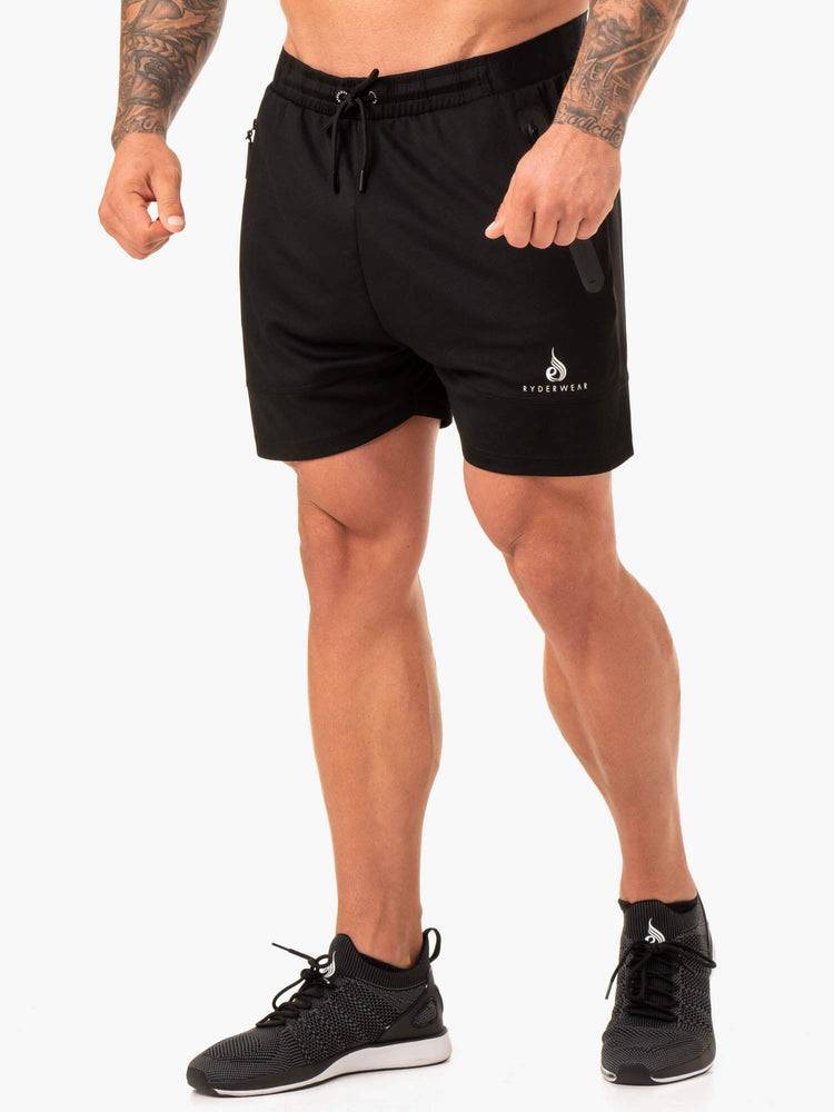 Szorty Męskie Ryderwear Men Shorts Action Mesh Czarne | PL2814AP