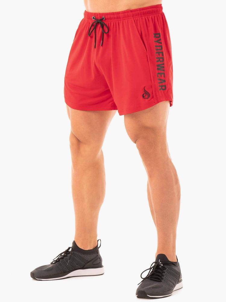 Szorty Męskie Ryderwear Men Shorts Arnie Czerwone | PL2802VD