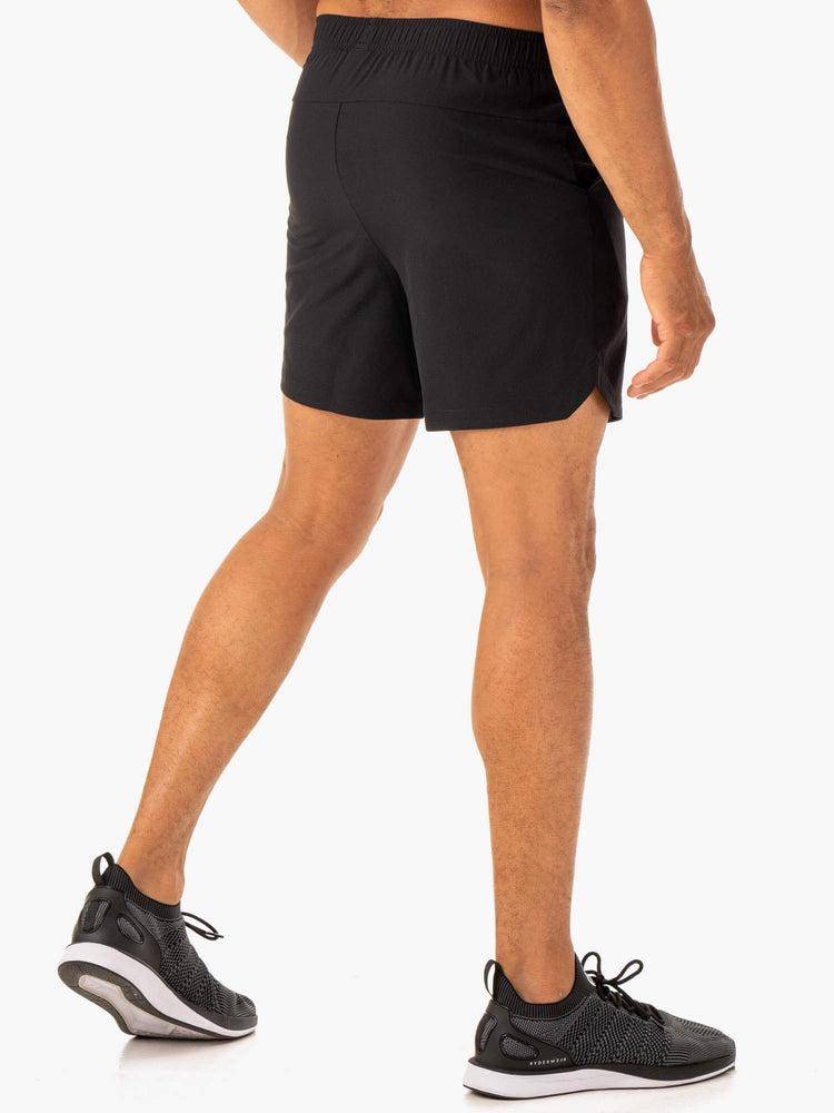 Szorty Męskie Ryderwear Men Shorts Division Treningowe Czarne | PL2794TV