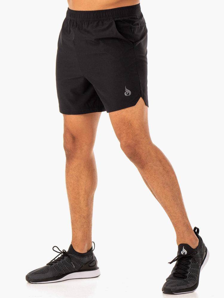 Szorty Męskie Ryderwear Men Shorts Division Treningowe Czarne | PL2794TV