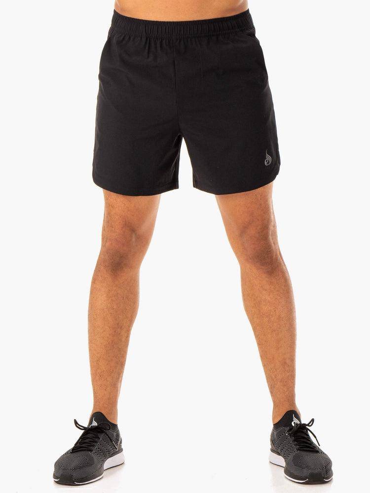 Szorty Męskie Ryderwear Men Shorts Division Treningowe Czarne | PL2794TV