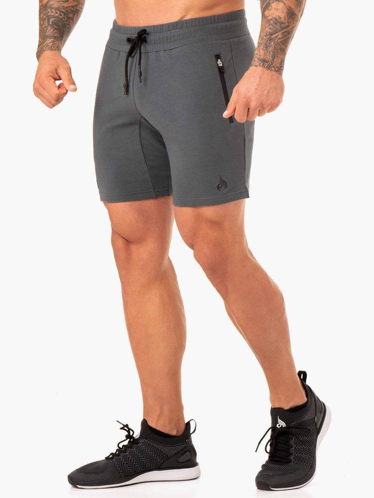 Szorty Męskie Ryderwear Men Shorts Endurance Track Szare | PL2791IS