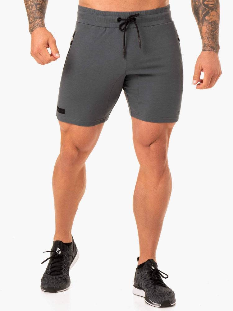 Szorty Męskie Ryderwear Men Shorts Endurance Track Szare | PL2791IS