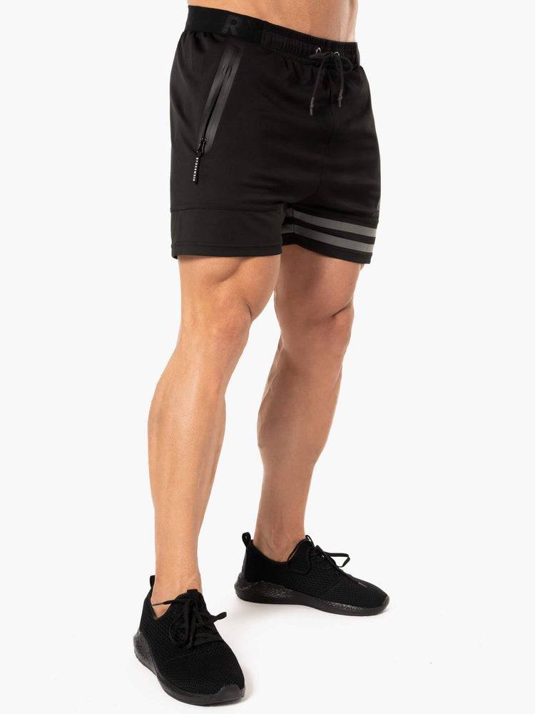 Szorty Męskie Ryderwear Men Shorts Evo Treningowe Czarne | PL2788AP