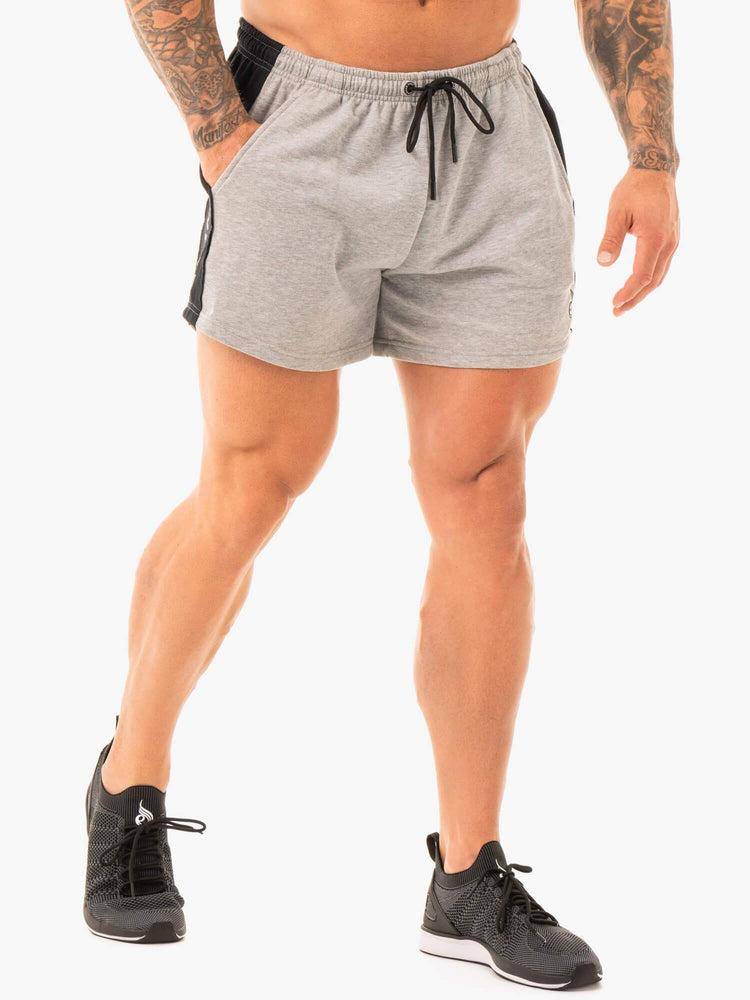 Szorty Męskie Ryderwear Men Shorts Fleece Arnie Szare | PL2785FM