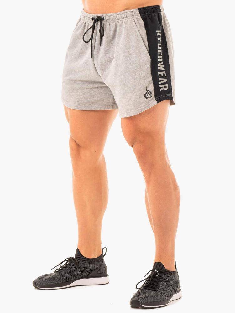 Szorty Męskie Ryderwear Men Shorts Fleece Arnie Szare | PL2785FM