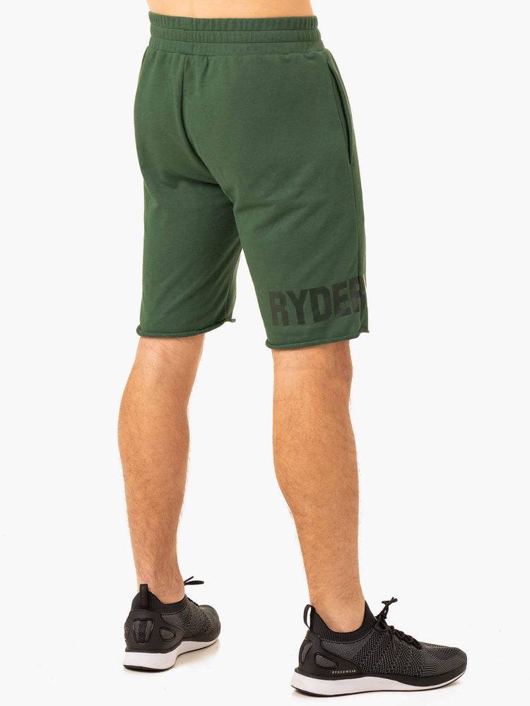 Szorty Męskie Ryderwear Men Shorts Heritage Fleece Track Zielone | PL2774UT