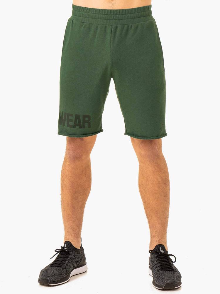 Szorty Męskie Ryderwear Men Shorts Heritage Fleece Track Zielone | PL2774UT