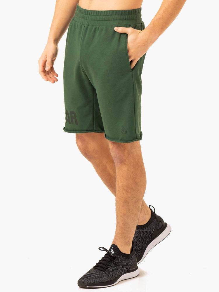 Szorty Męskie Ryderwear Men Shorts Heritage Fleece Track Zielone | PL2774UT