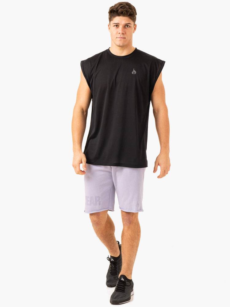 Szorty Męskie Ryderwear Men Shorts Heritage Fleece Track Lawenda | PL2775YU