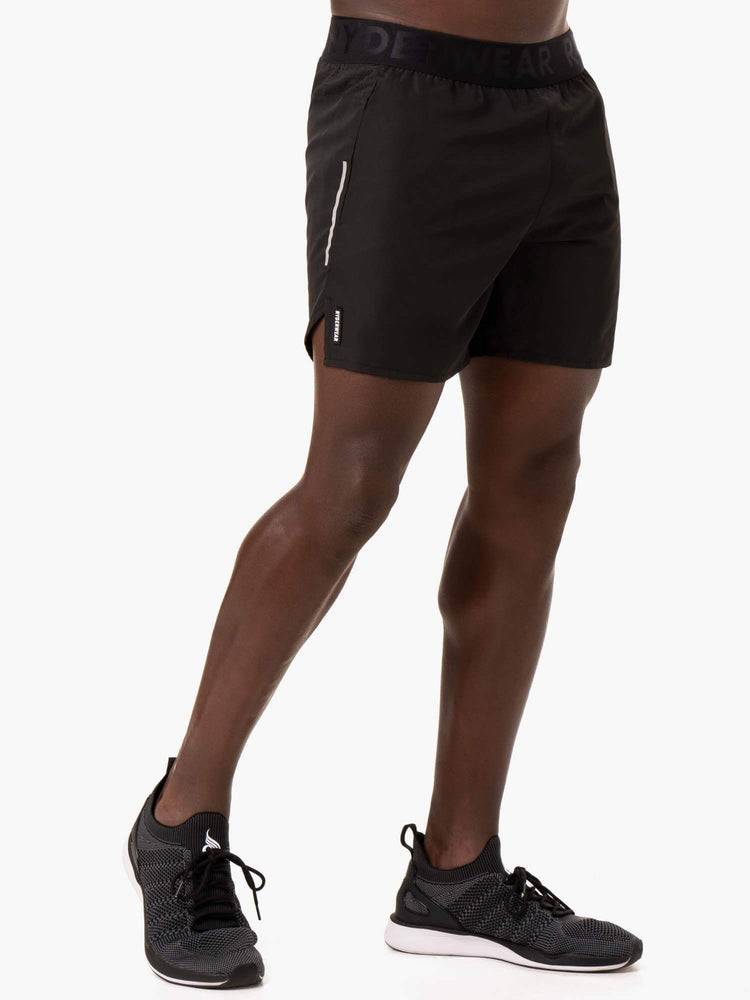 Szorty Męskie Ryderwear Men Shorts Strength Performance Czarne | PL2736KI