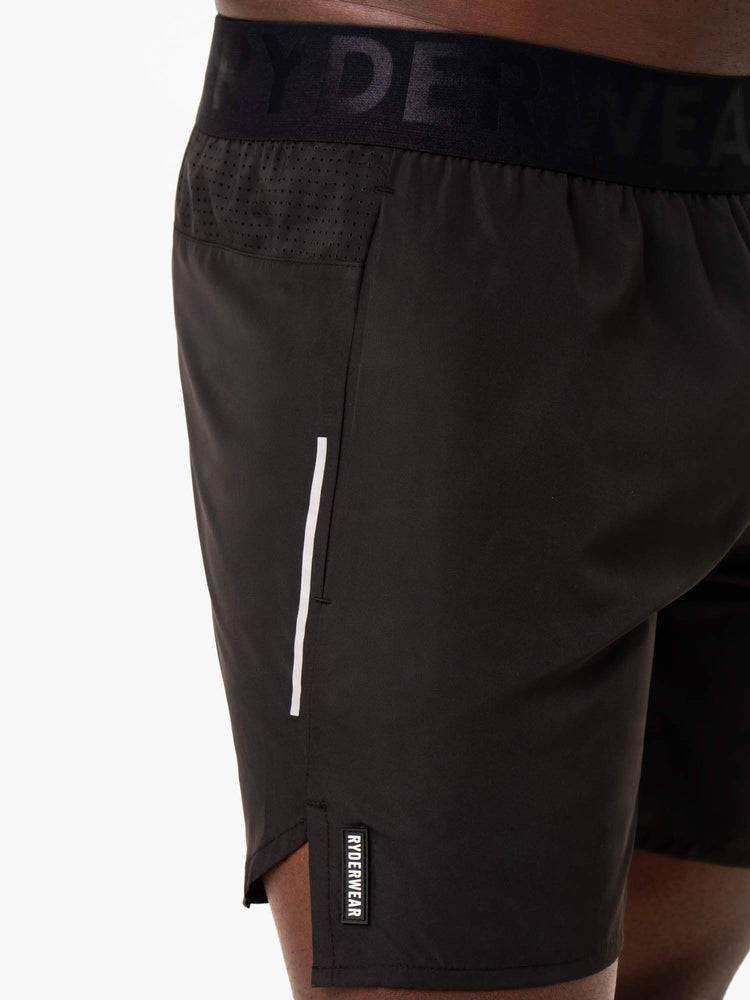 Szorty Męskie Ryderwear Men Shorts Strength Performance Czarne | PL2736KI