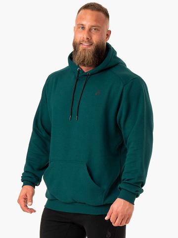 Bluzy Z Kapturem Męskie Ryderwear Men Hoodie Reset Pullover Turkusowe | PL2671SO