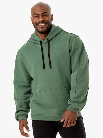 Bluzy Z Kapturem Męskie Ryderwear Men Hoodie Force Pullover Zielone | PL2691KI