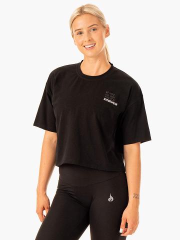 Koszulki Damskie Ryderwear Women T Shirts Edit Czarne | PL1395ZG