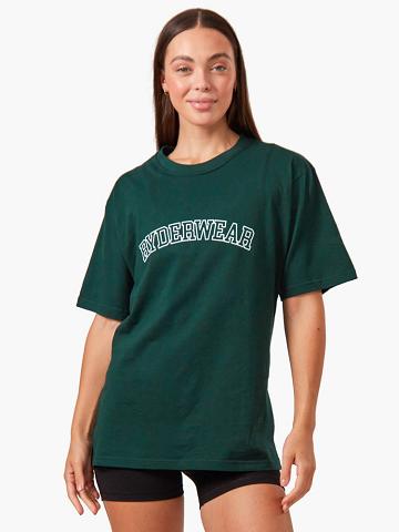 Koszulki Damskie Ryderwear Women T Shirts Oversized Zielone | PL1410OR