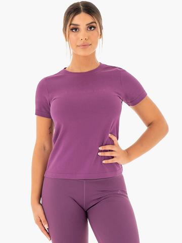 Koszulki Damskie Ryderwear Women T Shirts Motion Fioletowe | PL1466DN