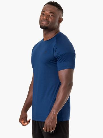 Koszulki Męskie Ryderwear Men T Shirts Action Mesh Niebieskie | PL2962TV