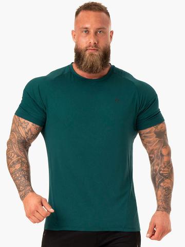 Koszulki Męskie Ryderwear Men T Shirts Action Mesh Turkusowe | PL2963RW